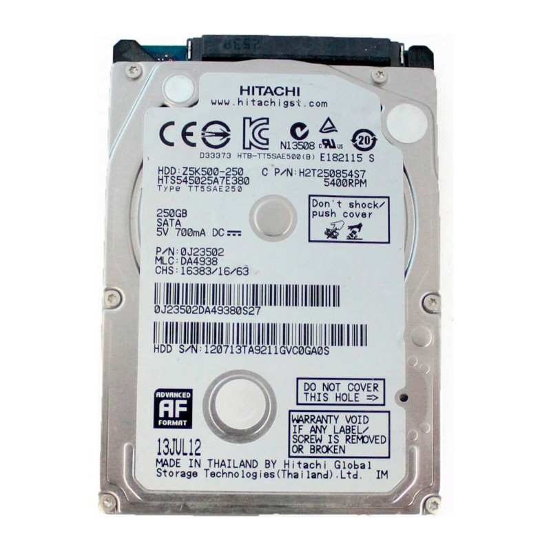 Жорсткий диск HDD Hitachi 2.5 250GB HTS545025A7E380_ - зображення 1