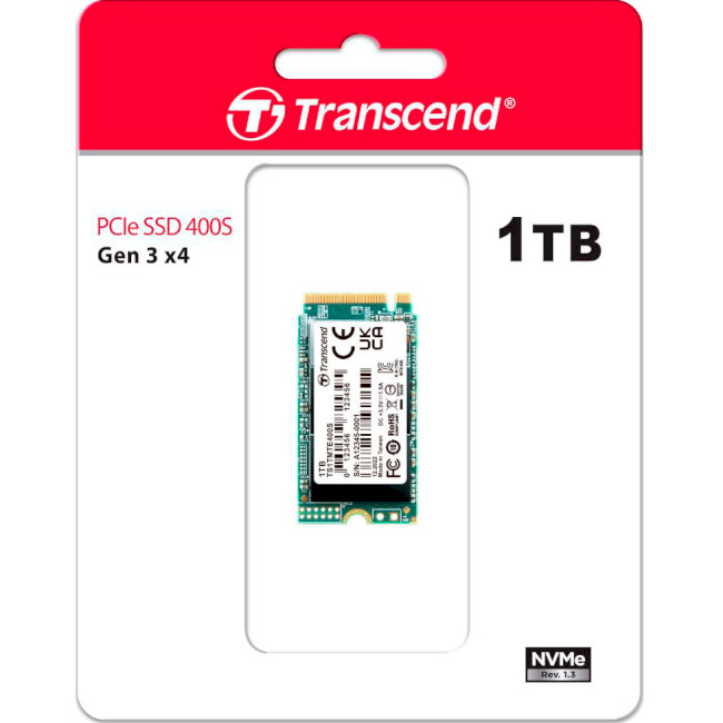 Накопичувач SSD NVMe M.2 1000GB Transcend MTE400S (TS1TMTE400S) - зображення 2