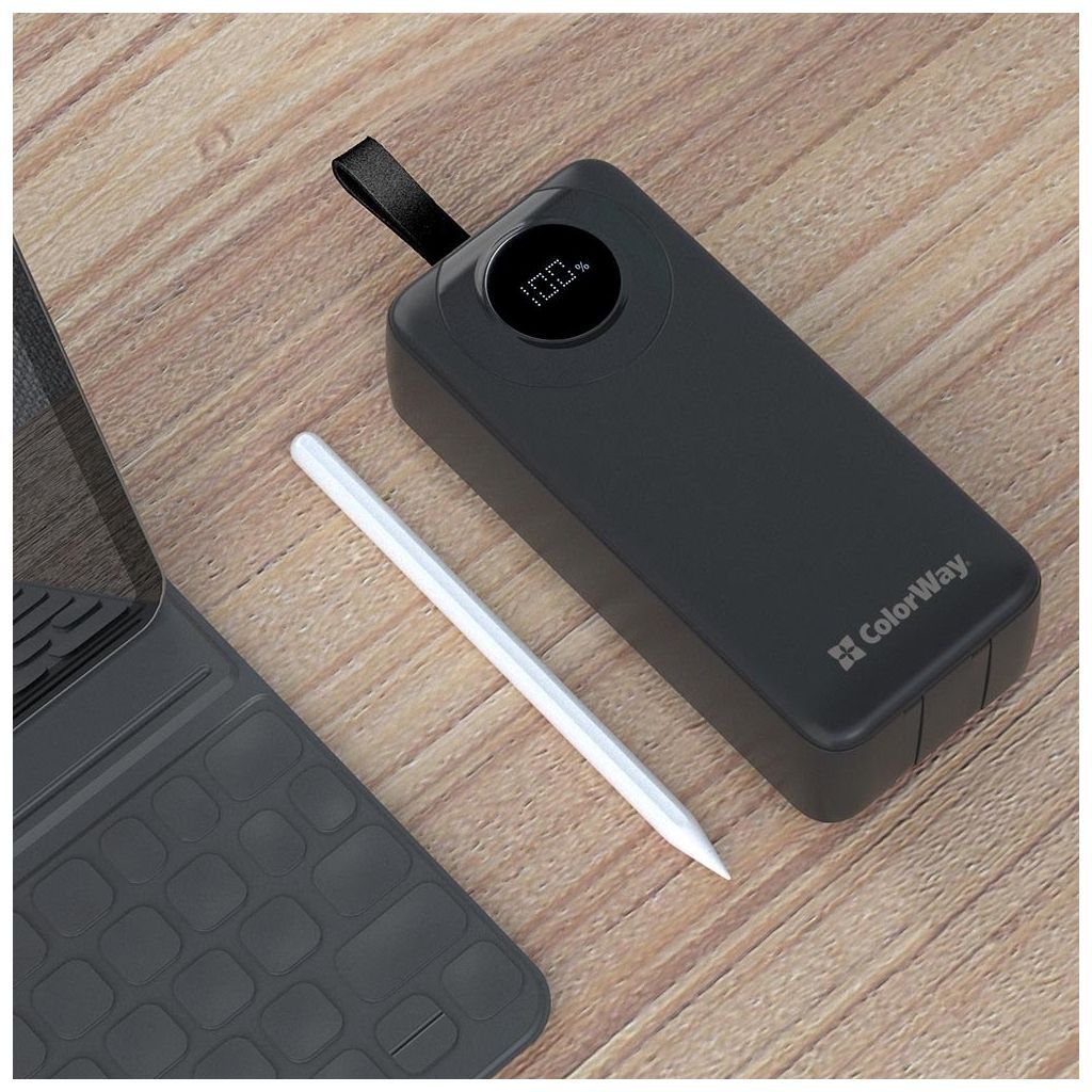 Батарея POWER BANK ColorWay EnergyPlus QC3.0 + PD 22.5 W (CW-PB300LPB4BK-PDD) - зображення 6