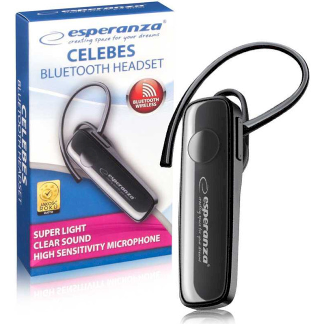 Bluetooth-гарнітура Esperanza Celebes Black (EH184K) - зображення 4