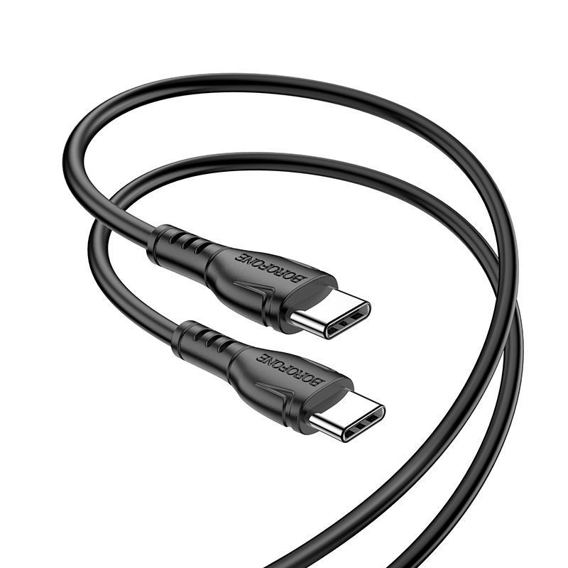 Кабель USB Type C to Type C BOROFONE Triumph BX51 60W, 1м, PVC, black - зображення 2