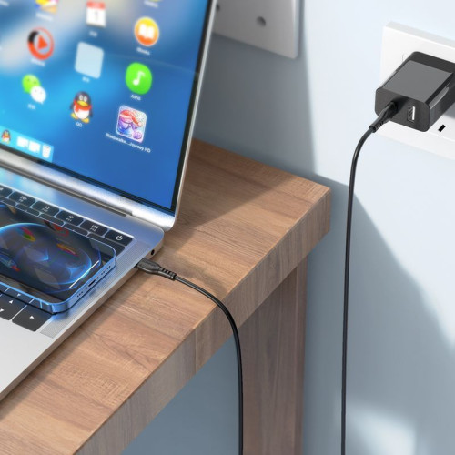 Кабель USB Type C to Type C BOROFONE Triumph BX51 60W, 1м, PVC, black - зображення 5