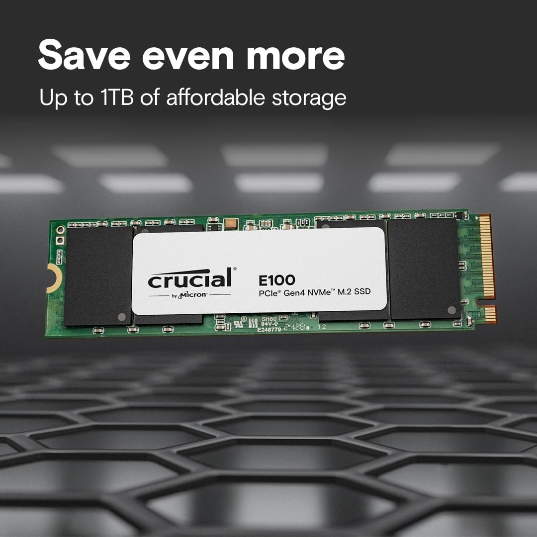 Накопичувач SSD NVMe M.2 1000GB Crucial E100 (CT1000E100SSD8) - зображення 3