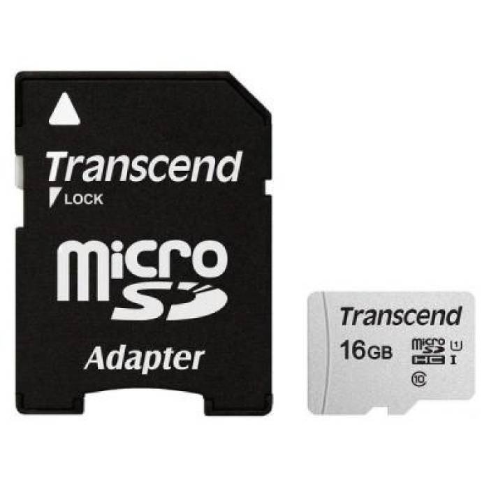 MicroSDHC 16 Gb Transcend class 10 UHS-I U1 - зображення 1