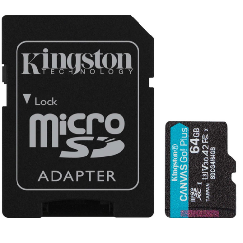 MicroSDXC 64 Gb Kingston Canvas Go! Plus class 10 UHS-I - зображення 1