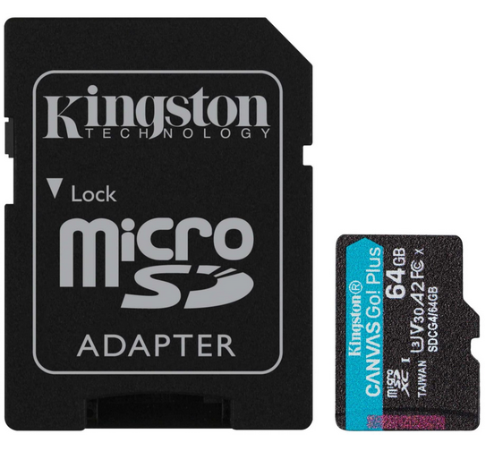 MicroSDXC 64 Gb Kingston Canvas Go! Plus class 10 UHS-I - зображення 1
