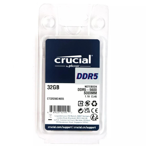 Пам'ять SoDIMM DDR5 32 Gb 5600 MHz Crucial - зображення 2