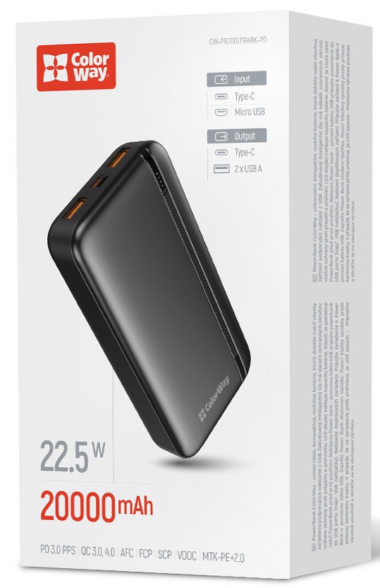 Батарея POWER BANK ColorWay EnergyPlus CW-PB200LPB4BK-PD - зображення 6