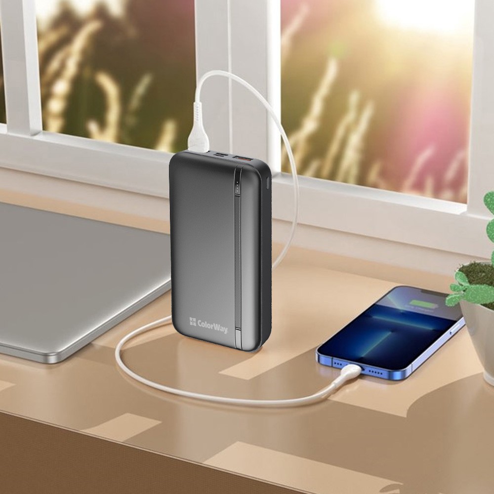 Батарея POWER BANK ColorWay EnergyPlus CW-PB200LPB4BK-PD - зображення 7