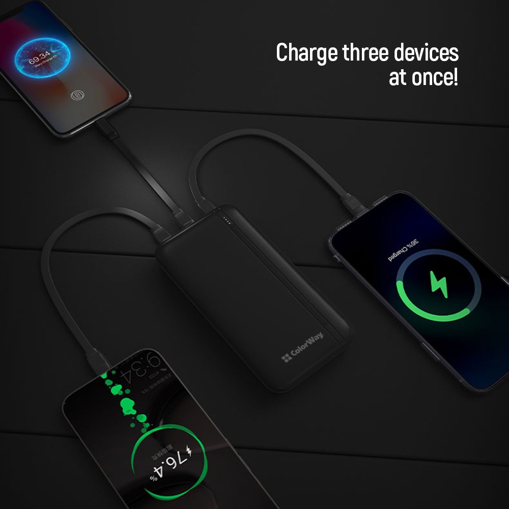 Батарея POWER BANK ColorWay EnergyPlus CW-PB200LPB4BK-PD - зображення 11