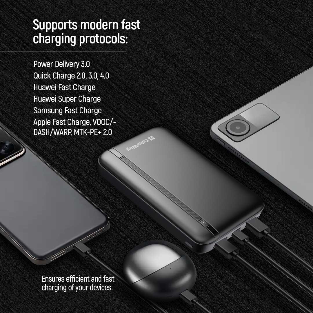 Батарея POWER BANK ColorWay EnergyPlus CW-PB200LPB4BK-PD - зображення 10