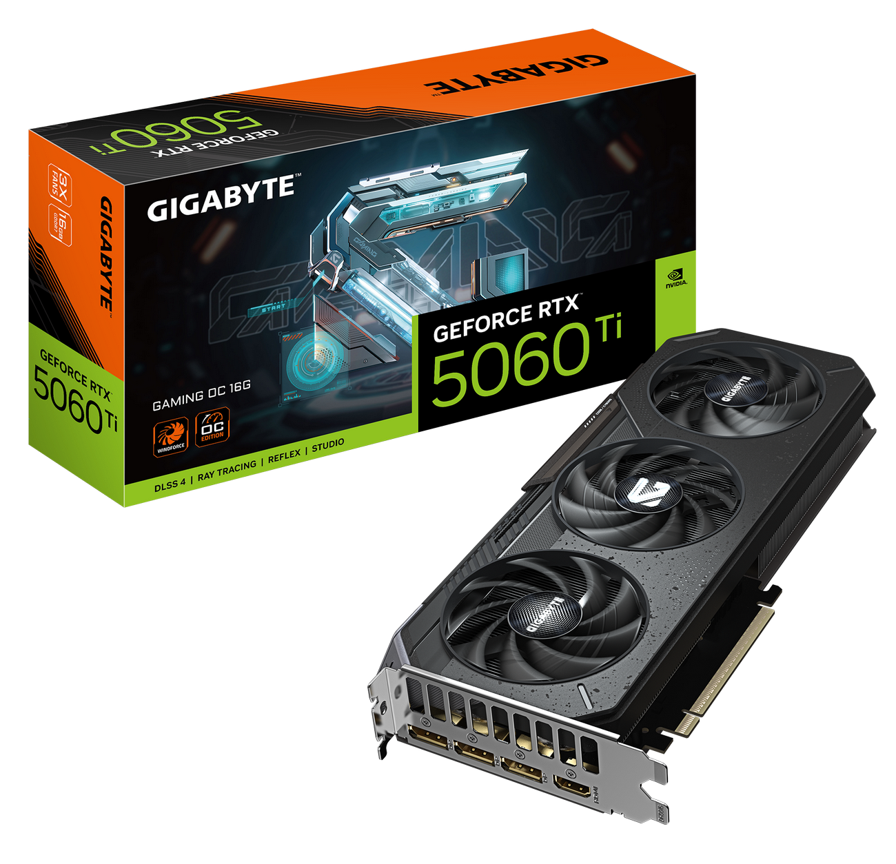 Відеокарта GeForce RTX 5060 Ti 16 GDDR7 Gigabyte GAMING OC (GV-N506TGAMING OC-16GD) - зображення 1