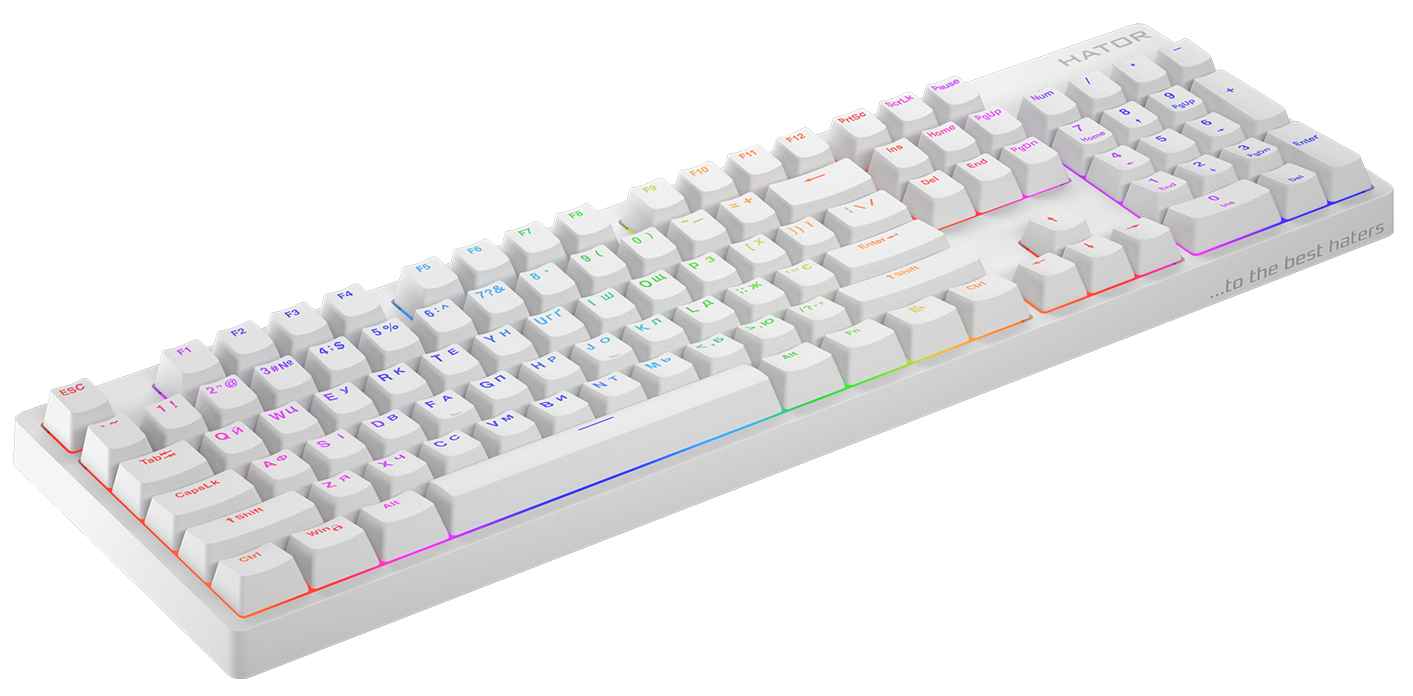 Клавіатура Hator Rockfall 2 Mecha Orange USB White (HTK-711) - зображення 3