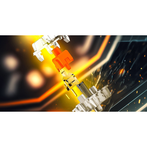 Клавіатура Hator Rockfall 2 Mecha Orange USB White (HTK-711) - зображення 7
