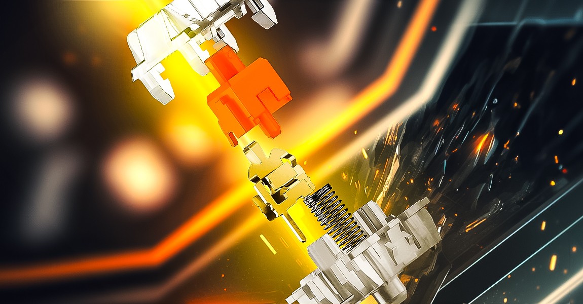 Клавіатура Hator Rockfall 2 Mecha Orange USB White (HTK-711) - зображення 7