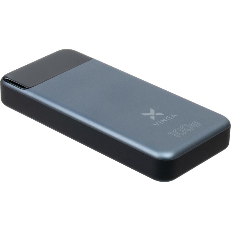 Батарея POWER BANK Vinga 30000 mAH 100W Display VA Grey - зображення 3
