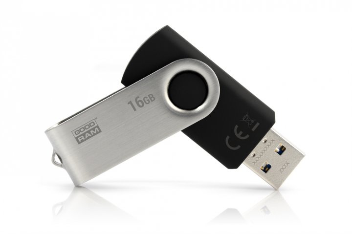 Флеш пам'ять USB 16Gb Goodram UTS3 Twister black USB3.0 - зображення 1