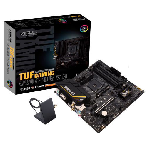 Мат. плата AM4 Asus TUF GAMING A520M-PLUS WIFI - зображення 1