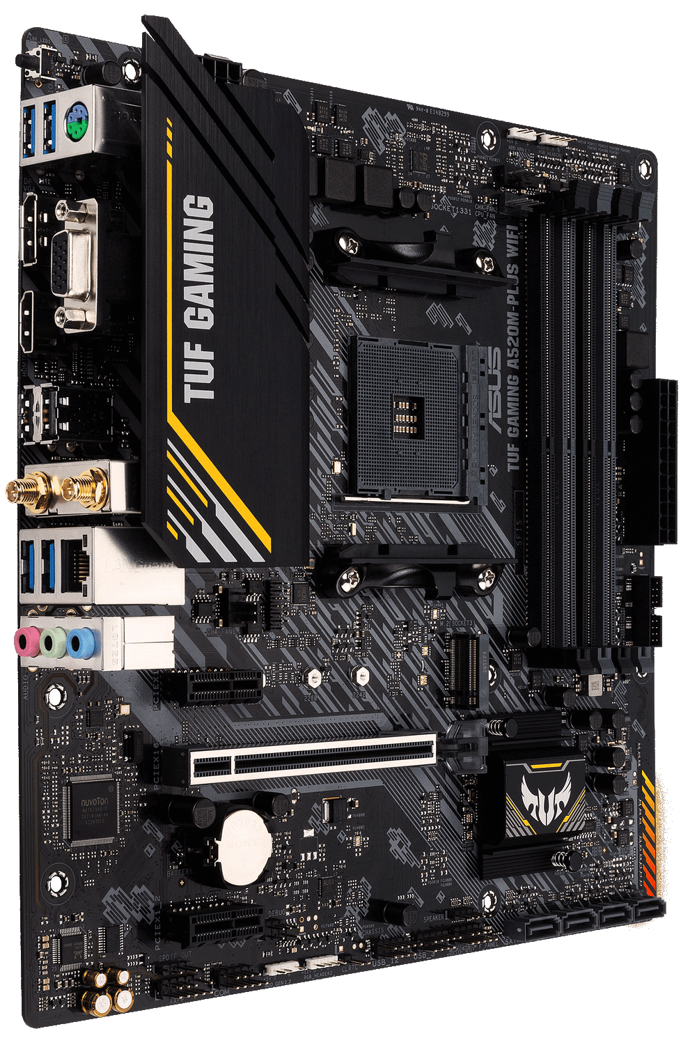 Мат. плата AM4 Asus TUF GAMING A520M-PLUS WIFI - зображення 3
