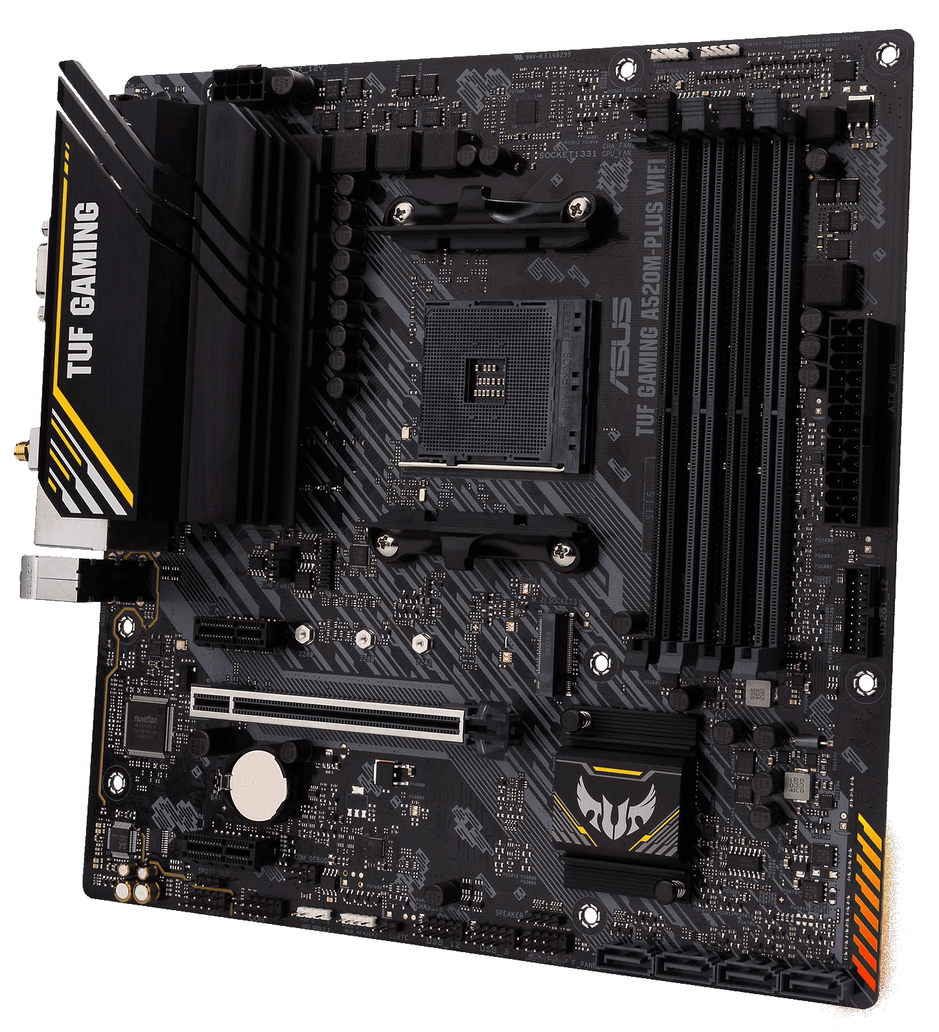 Мат. плата AM4 Asus TUF GAMING A520M-PLUS WIFI - зображення 4