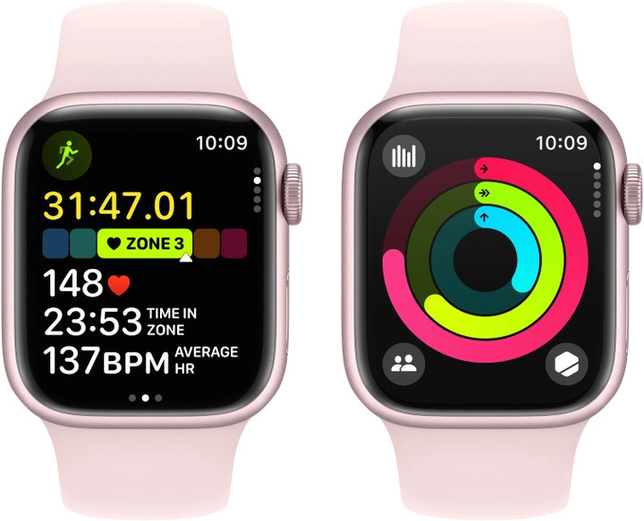 Смарт годинник Apple Watch Series 9 GPS, 41mm Pink Aluminum Case with Light Pink Sport Band S\/M - зображення 6