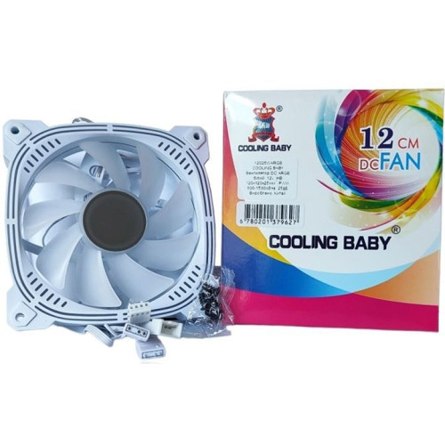 Вентилятор для корпусів 120 мм Cooling Baby 12025WARGB - зображення 2