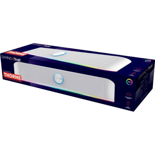 Акустична система Trust GXT 619W Thorne RGB Illuminated Soundbar White - зображення 6