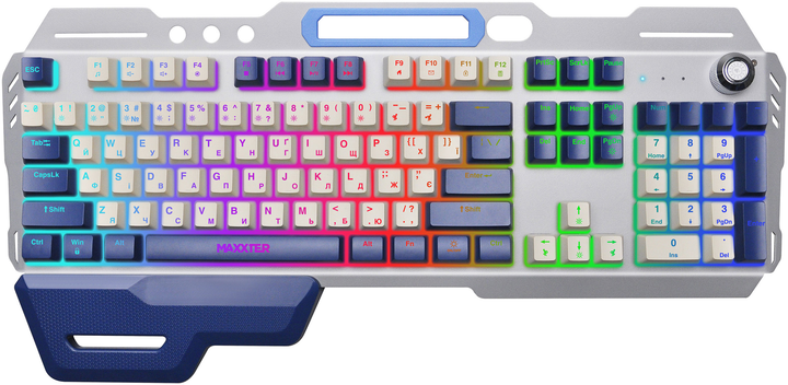 Клавіатура Maxxter KBG-RGB-01-UA RGB USB Metal - зображення 1