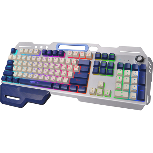 Клавіатура Maxxter KBG-RGB-01-UA RGB USB Metal - зображення 2