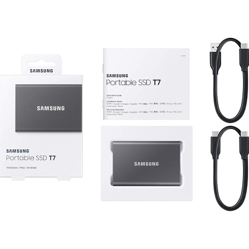 Зовнішній накопичувач SSD 1TB Samsung T7 Titan Gray (MU-PC1T0T\/WW) - зображення 6