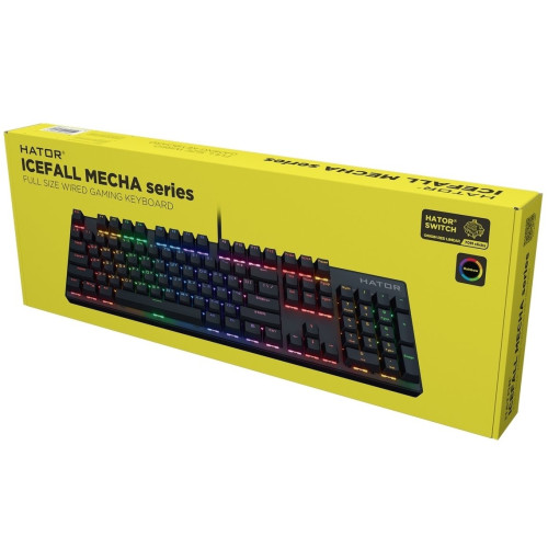 Клавіатура Hator Icefall Mecha Rainbow USB Black (HTK104UA) - зображення 6