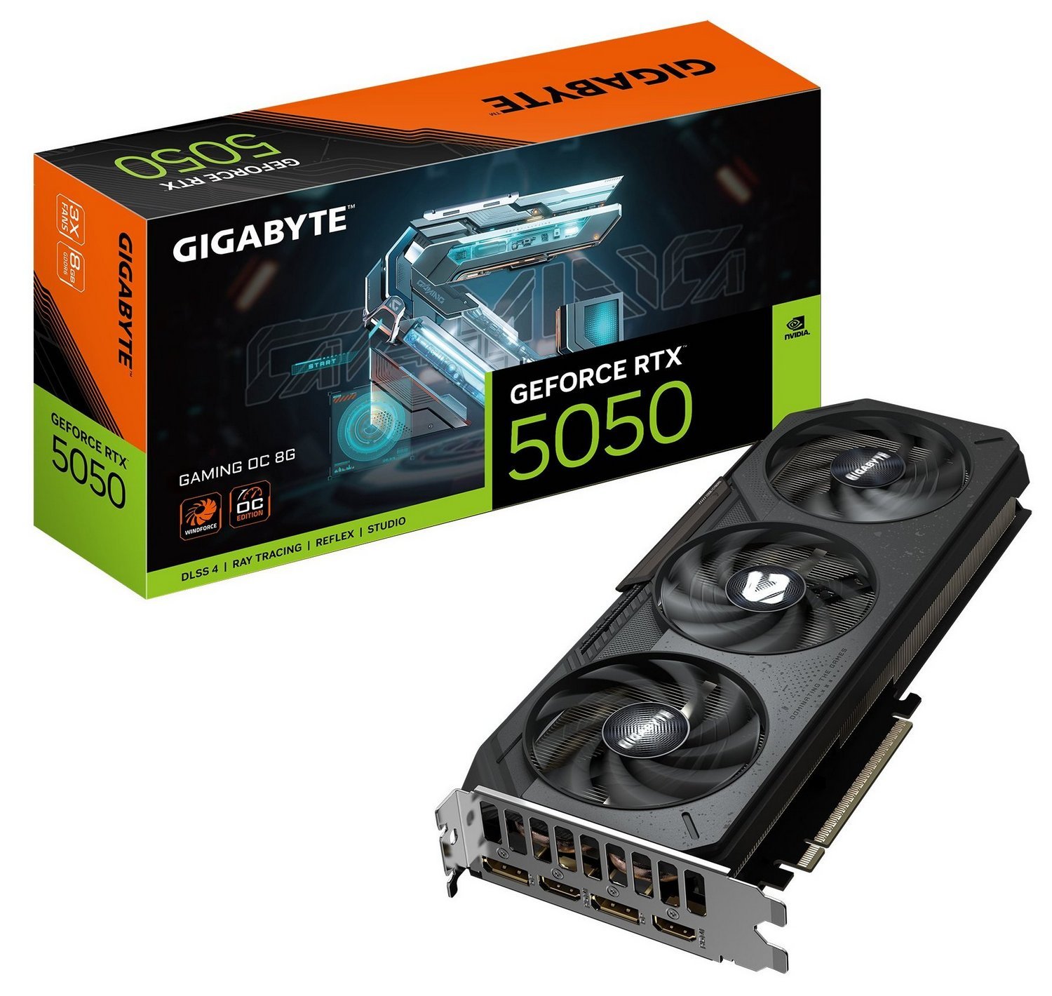 Відеокарта GeForce RTX 5050 8 GDDR6 Gigabyte GAMING OC (GV-N5050GAMING OC-8GD) - зображення 1