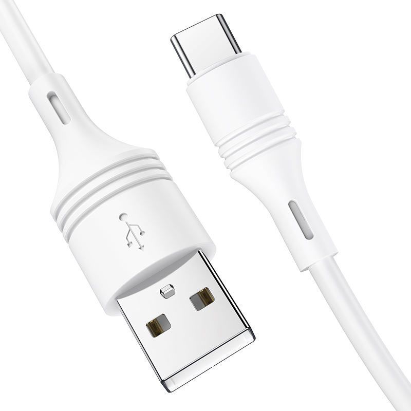 Кабель USB2 АM-Type C BOROFONE BX43 white, 1м, 3A, PVC - зображення 2