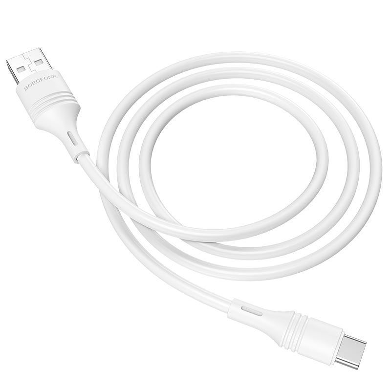 Кабель USB2 АM-Type C BOROFONE BX43 white, 1м, 3A, PVC - зображення 3