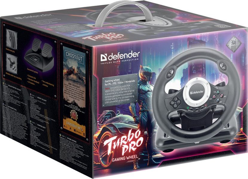 Кермо Defender Turbo Pro PC\/PS3\/PS4\/Xbox USB (64291) - зображення 7