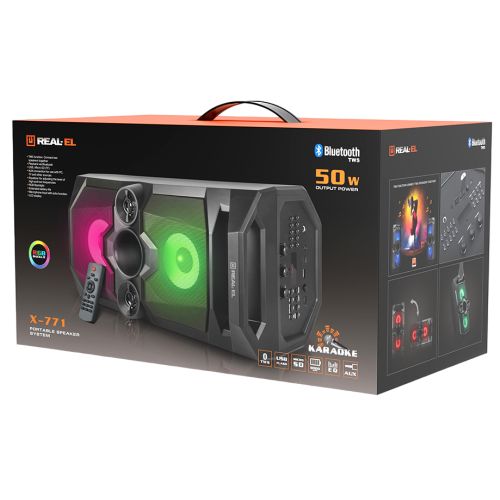 Колонка портативна REAL-EL X-771 Black - зображення 10