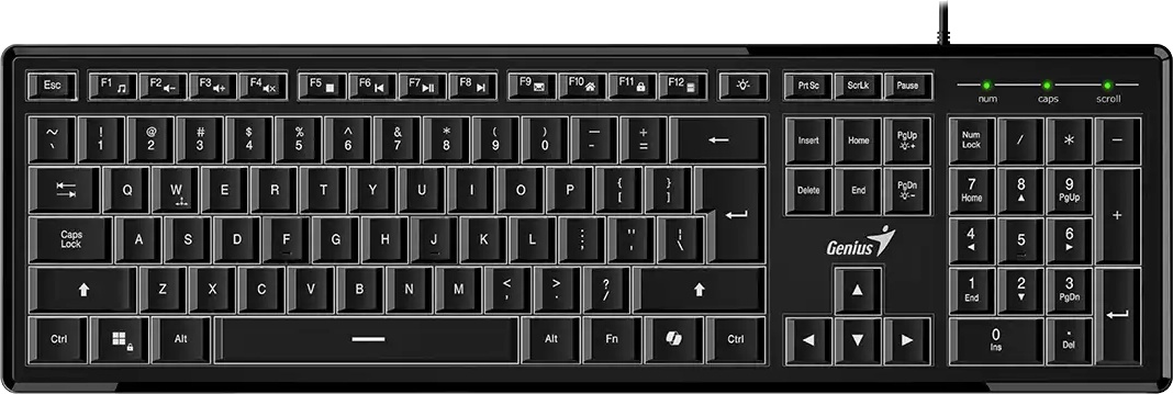 Клавіатура Genius Slim Star 820 USB UA Black - зображення 1