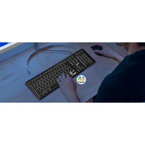Клавіатура Genius Slim Star 820 USB UA Black - зображення 5