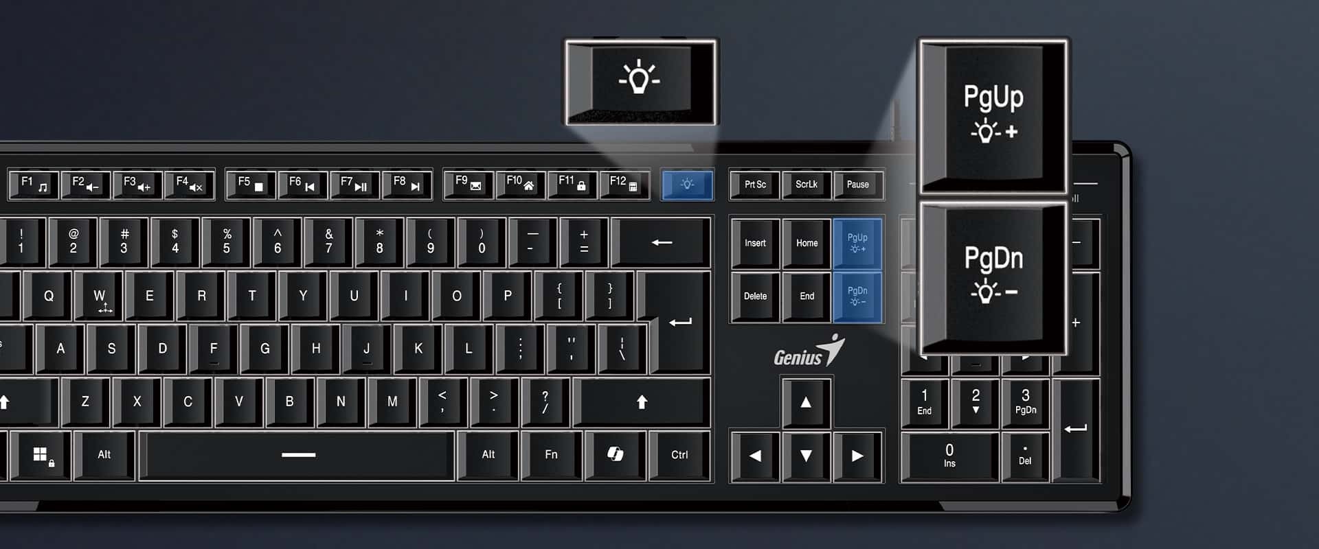 Клавіатура Genius Slim Star 820 USB UA Black - зображення 6
