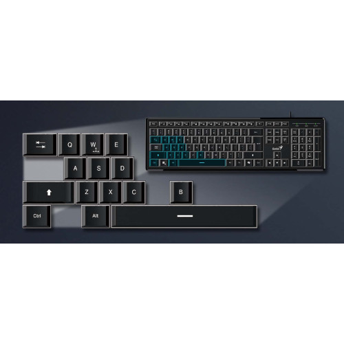 Клавіатура Genius Slim Star 820 USB UA Black - зображення 7