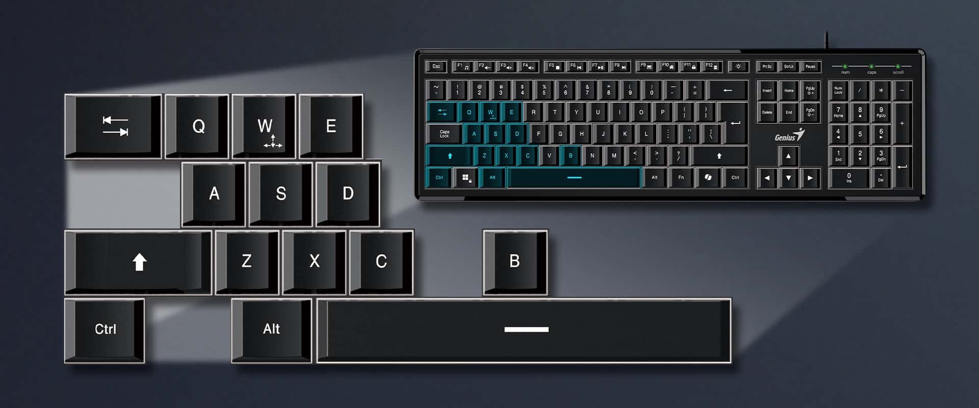 Клавіатура Genius Slim Star 820 USB UA Black - зображення 7