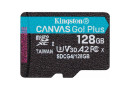 MicroSDXC 128 Gb Kingston Canvas Go Plus G4 class 10 UHS-I U3 V30 A2 з SD-адаптером - зображення 3