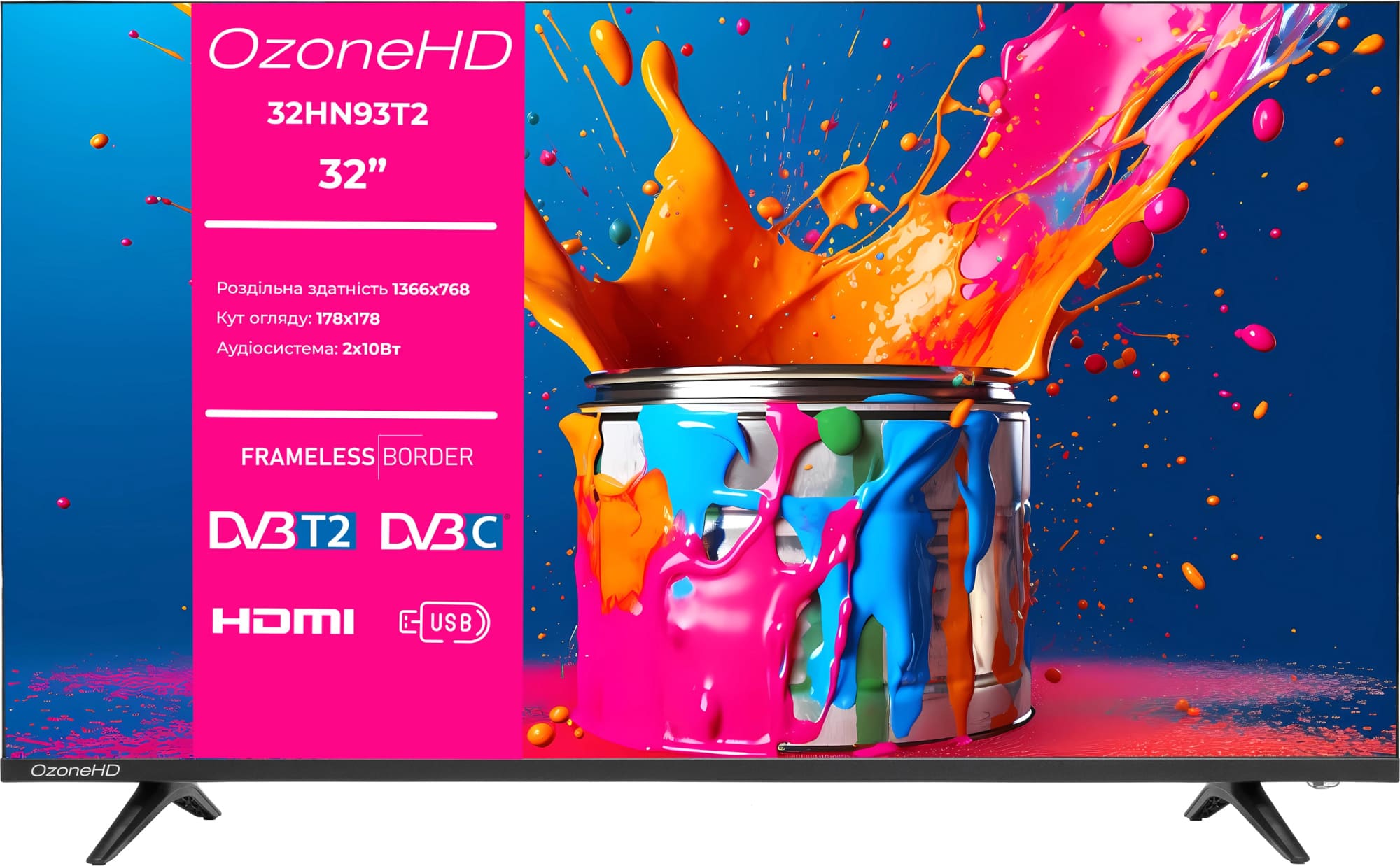 Телевізор 32 OzoneHD 32HN93T2 - зображення 1