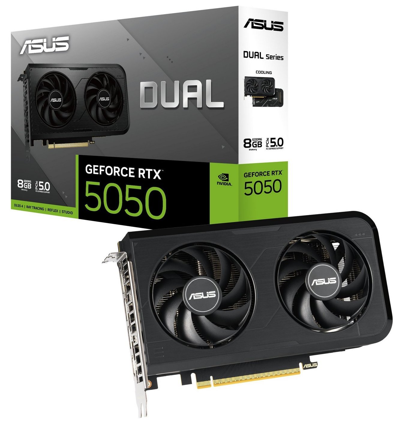 Відеокарта GeForce RTX 5050 8 GDDR6 Asus Dual OC (DUAL-RTX5050-O8G) - зображення 1