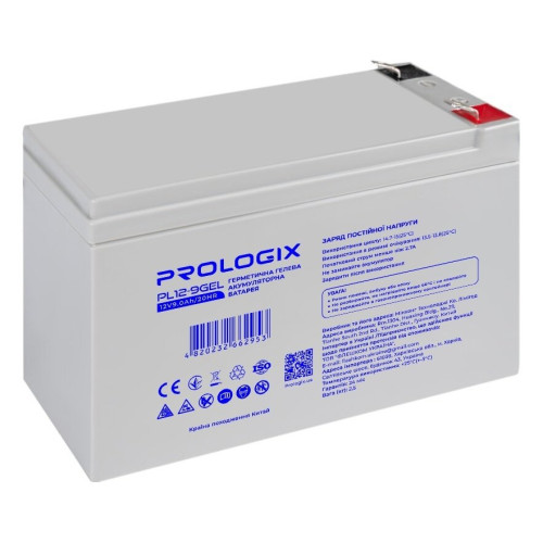 Акумуляторна батарея ProLogix 12 В, 9 Агод, гелева (PL12-9GEL) - зображення 1