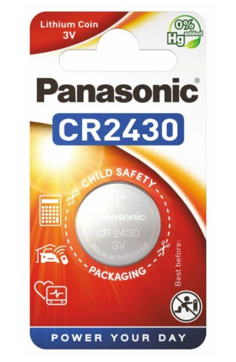 Батарейка CR 2430, Lithium 3V, Panasonic - зображення 1