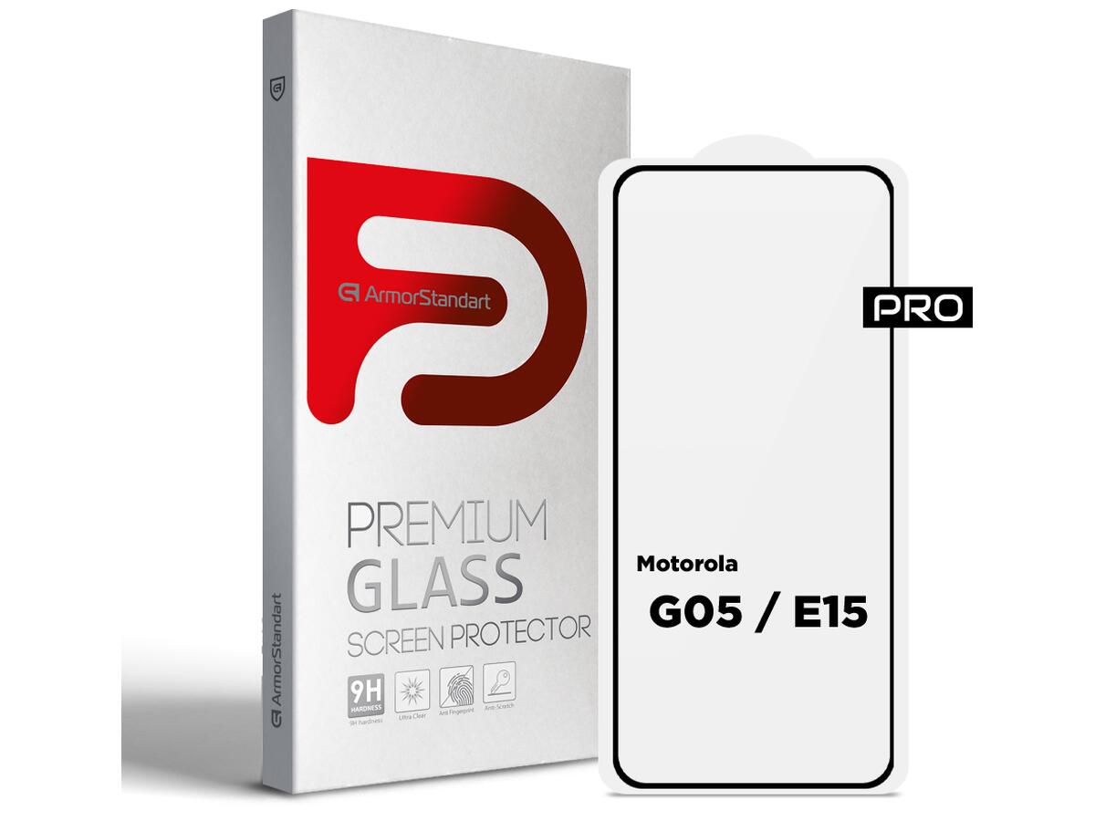 Захисне скло Armorstandart Pro Motorola G05 \/ E15 Black - зображення 1