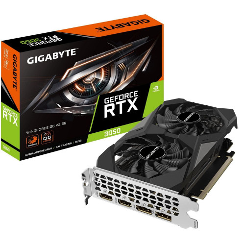 Відеокарта GeForce RTX 3050 6Gb GDDR6 Gigabyte WINDFORCE OC V2 (GV-N3050WF2OCV2-6GD) - зображення 1