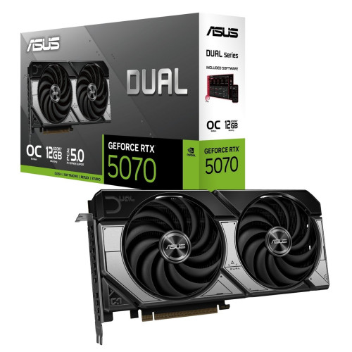 Відеокарта GeForce RTX 5070 12 GDDR7 ASUS DUAL OC (DUAL-RTX5070-O12G) - зображення 1