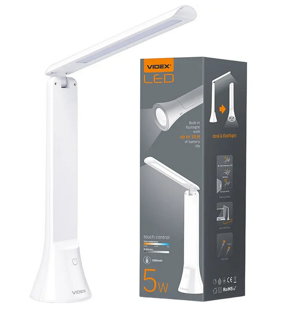 Лампа світлодіодна настільна Videx LED 5W 3000-5500K (VL-TF11W) - зображення 1